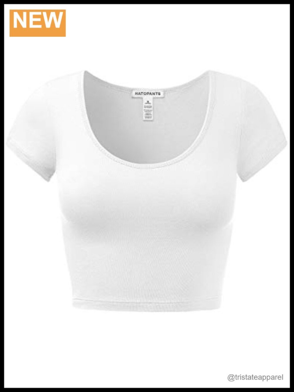 Womens Stretchy Cotton Crop Top Short Sleeve Scoop Neck Casual Tee